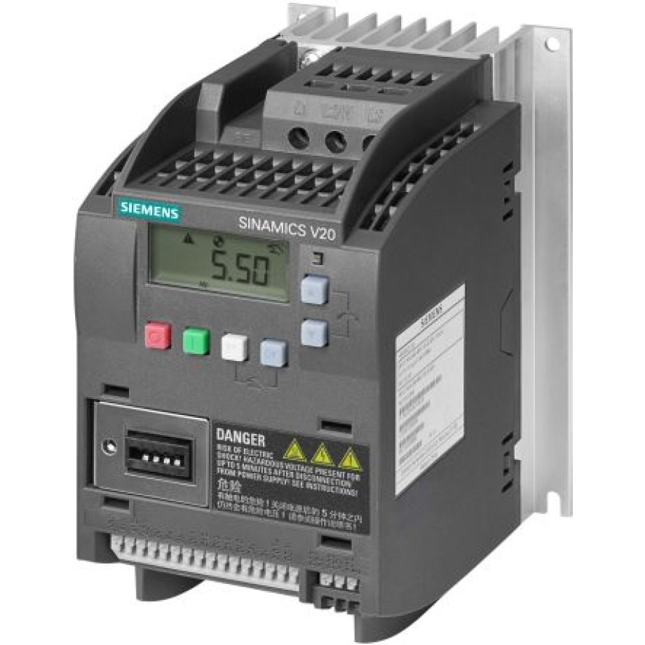 Siemens Inverter Drive, 1.1 kW, 3 Phase, 400 V ac, 3.1 A, SINAMICS V20 Series